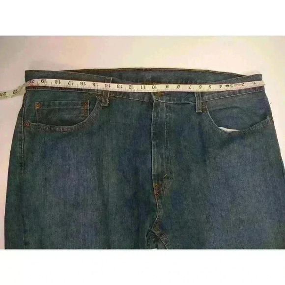 Levi's 559 Jeans Mens 38x32 (42x32) Stretchy Flex Blue Straight Leg Waterless - Picture 2 of 10